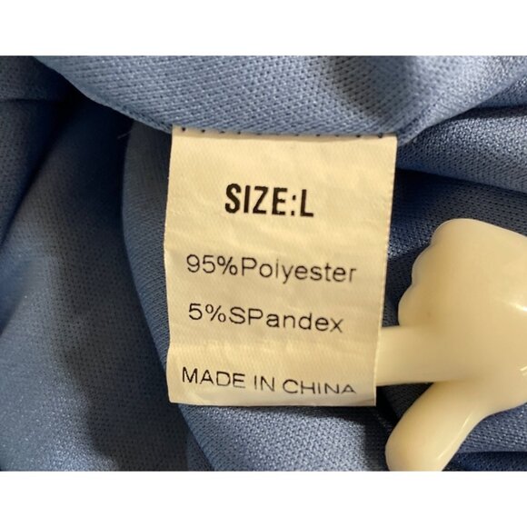 Womens Blue Off-Shoulder Maxi Dress Ruffle Sleeves & Button Front Closure Large - Picture 8 of 9